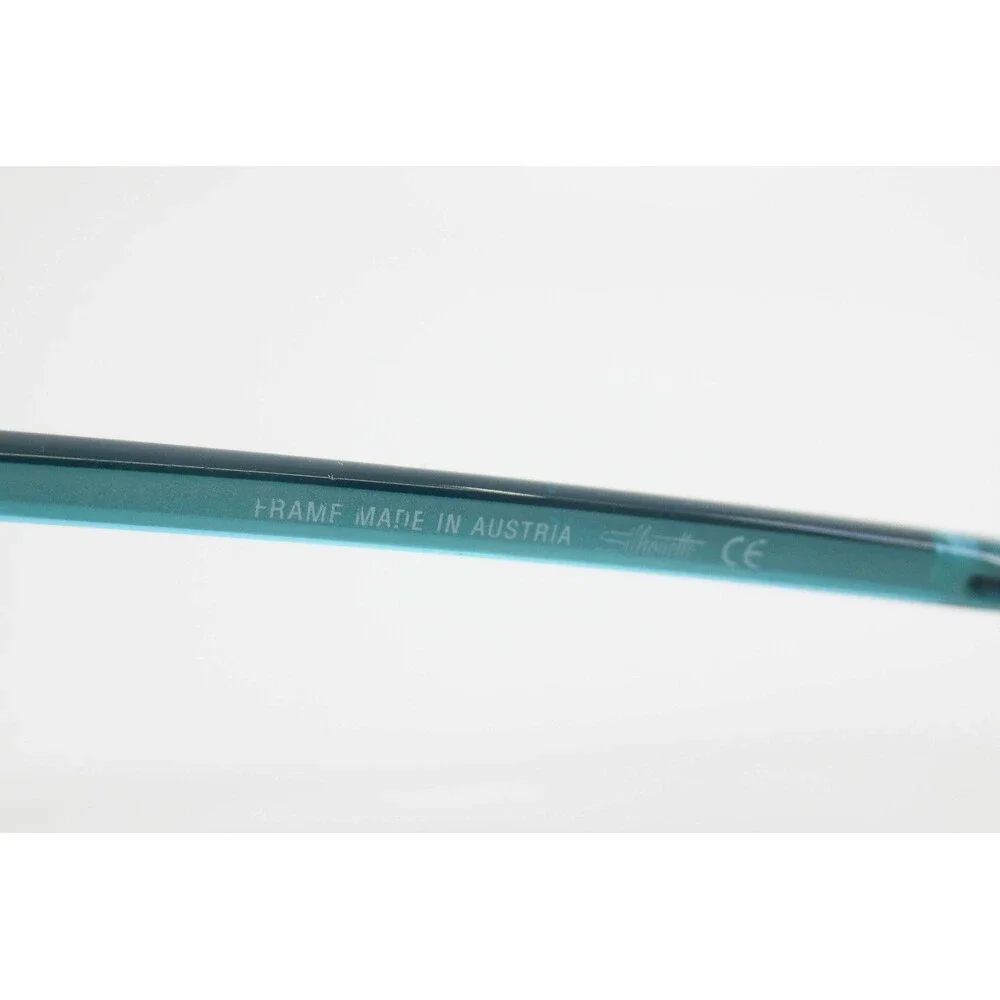 Silhouette 7642 10 6055 Teal Blue Rimless Eyeglasses Frames Austria 53-17-140